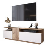 Έπιπλο τηλεόρασης Elana sonoma-λευκό 150x29.5x46.3εκ