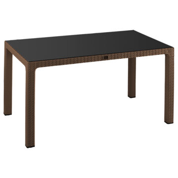 Τραπέζι Explore με UV protection PP καφέ 150x90x73.5εκ