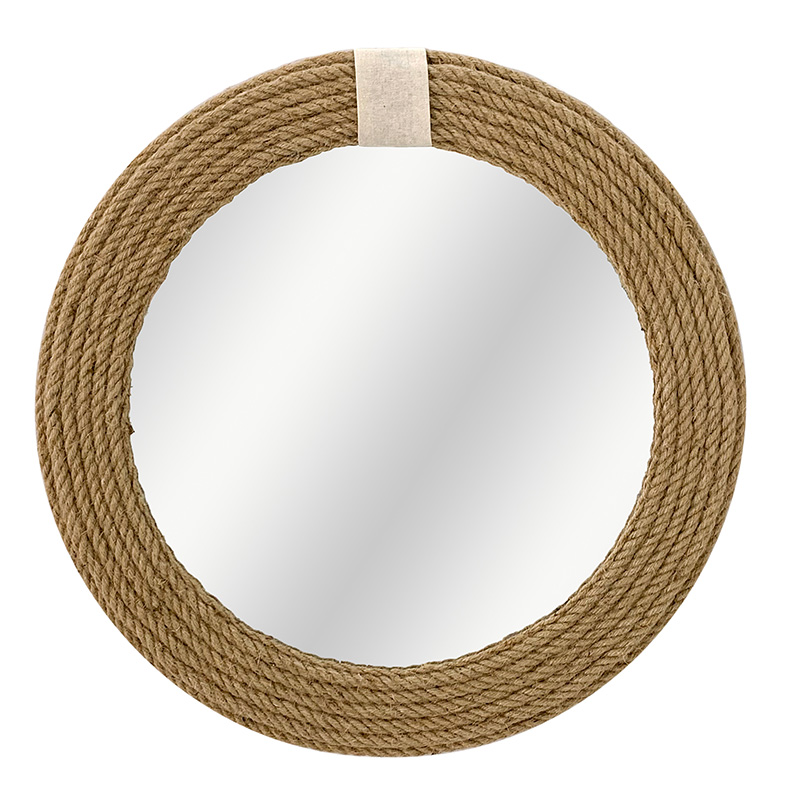 233-000015 Καθρέπτης Rope φυσικό 60x2x60εκ