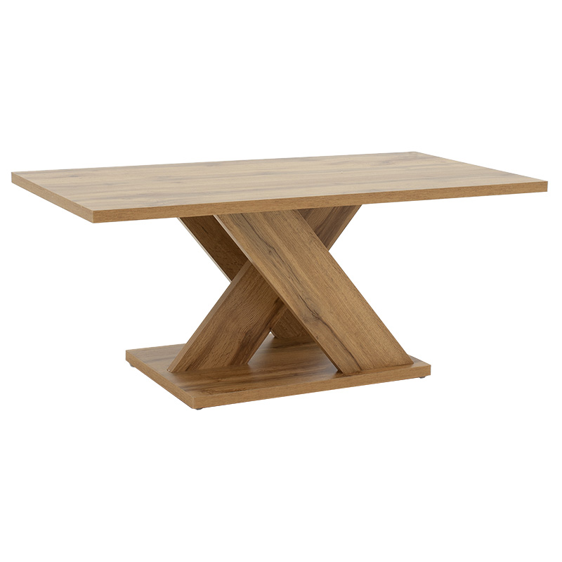 049-000061 Τραπέζι σαλονιού Solange χρώμα sonoma 110x55x47.5εκ
