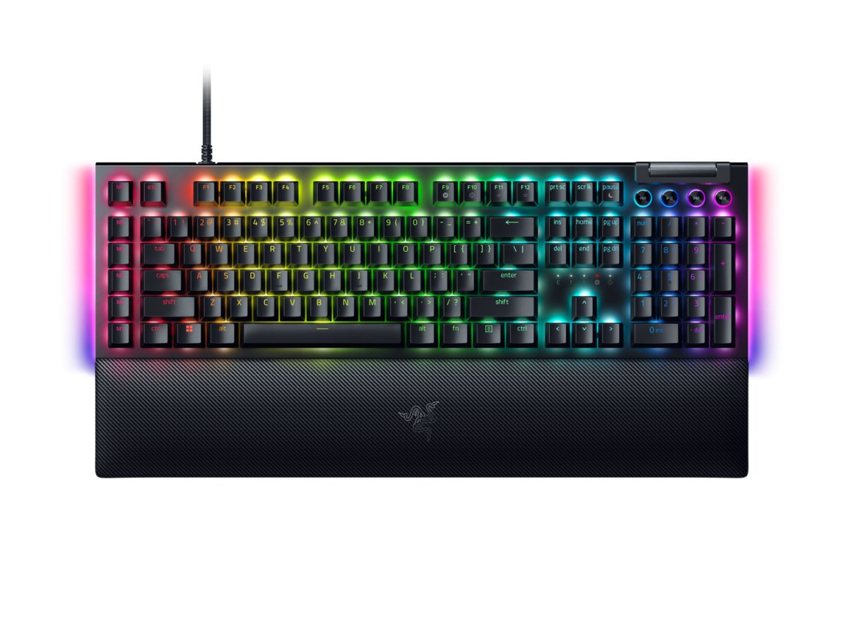 BlackWidow-V4-2023-Render01 Razer BLACKWIDOW V4 - RGB Gaming Mechanical Keyboard - Underglow LED - Macro - Green Clicky Switches