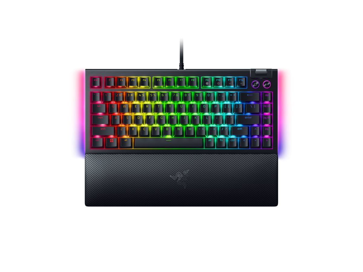 BlackWidow-V4-75-2023-WR-Render01 Razer BLACKWIDOW V4 75% - Mechanical RGB Gaming Keyboard - Hot-Swappable - Orange Tactile Switches