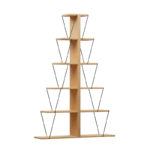 Βιβλιοθήκη mini Tars sonoma-μαύρο 130x22x146εκ