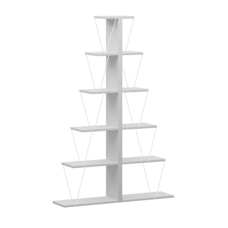 225-000042 Βιβλιοθήκη mini Tars λευκό 130x22x146εκ