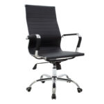 Καρέκλα γραφείου διευθυντή Valter μαύρο pu 55.5x58x108εκ