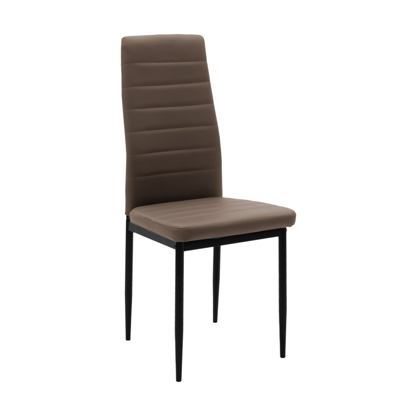 270-000003 Καρέκλα Parker PU cappuccino-μαύρο πόδι 42x48x98εκ