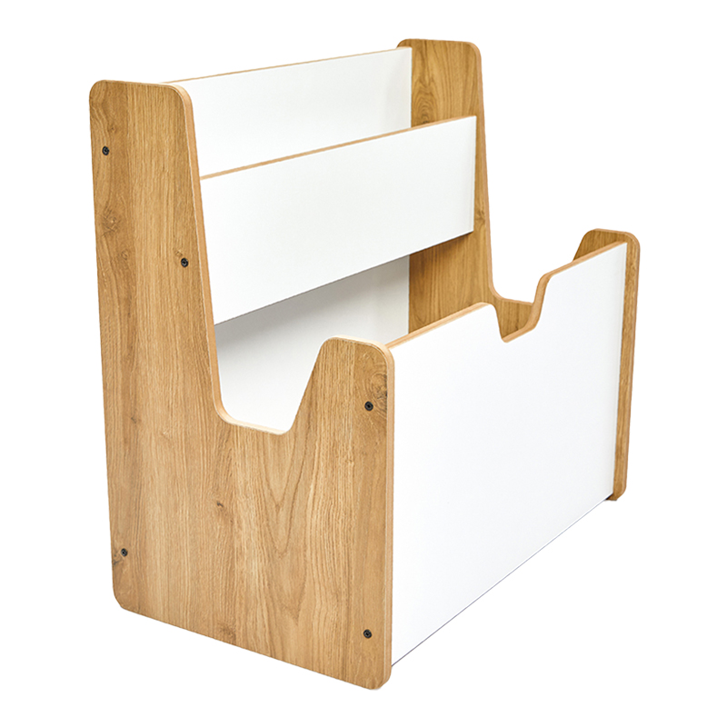 120-000421 Ραφιέρα Crane φυσικό-λευκό mdf 57x34x55εκ