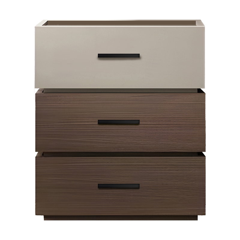 072-000106 Κομοδίνο Sonlen μελαμίνη και mdf σε καρυδί-μπεζ απόχρωση 60x40x66εκ