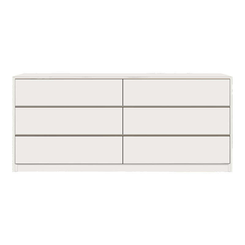072-000112 Συρταριέρα Kuanger mdf σε λευκή απόχρωση 120x40x70εκ