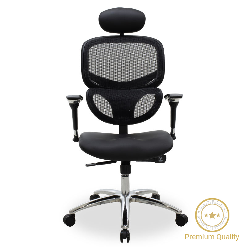 076-000008 Καρέκλα γραφείου διευθυντή Freedom Premium Quality μαύρο pu-mesh