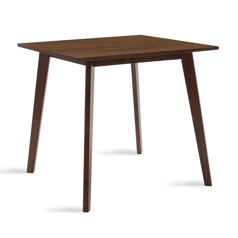 097-000001 Τραπέζι Benson MDF με καπλαμά χρώμα καρυδί 80x80x75εκ