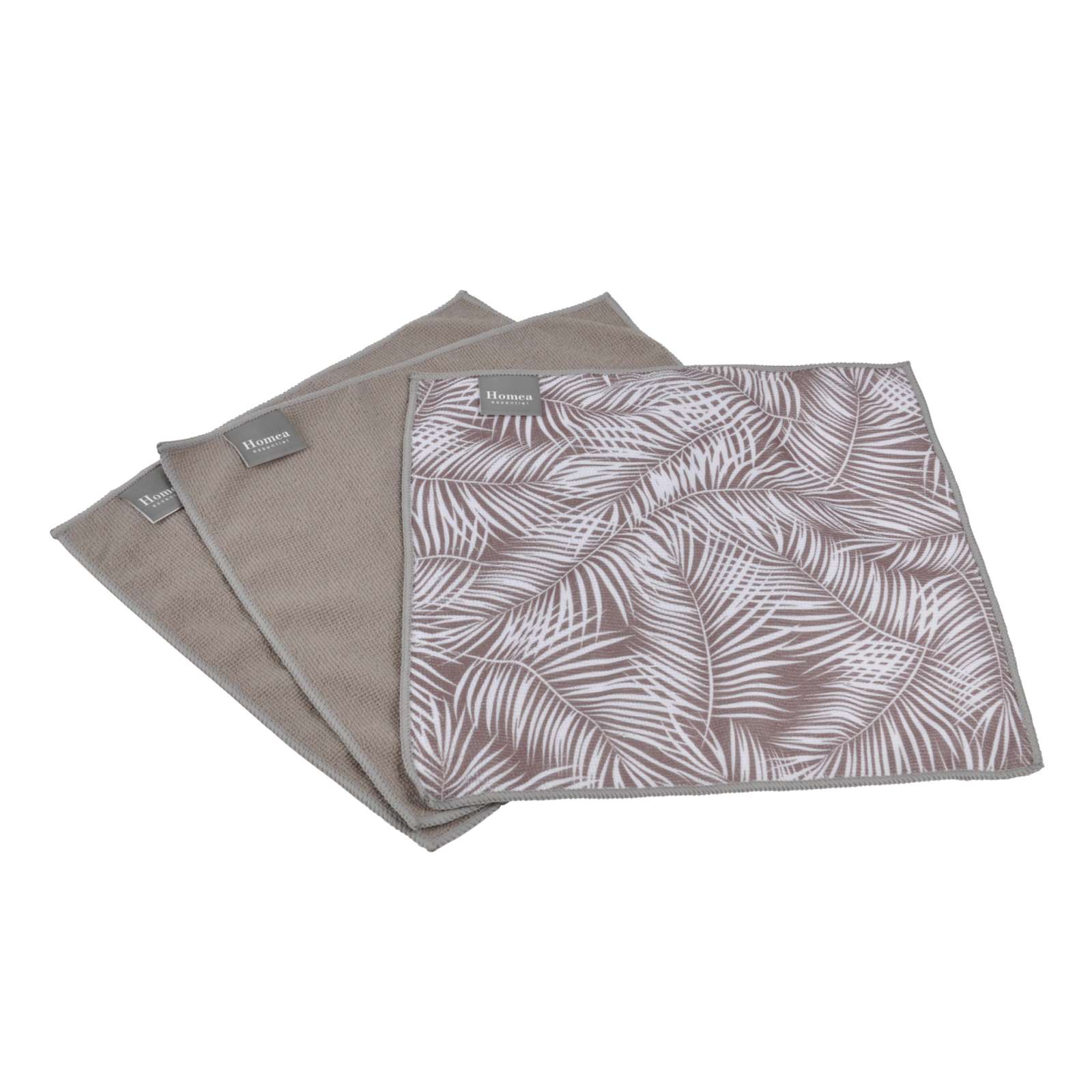 MEN192 Σετ 3 τμχ πανάκι microfiber Σχ. Vegetal 30x30cm (τιμή συσκευασίας των 6 σετ)