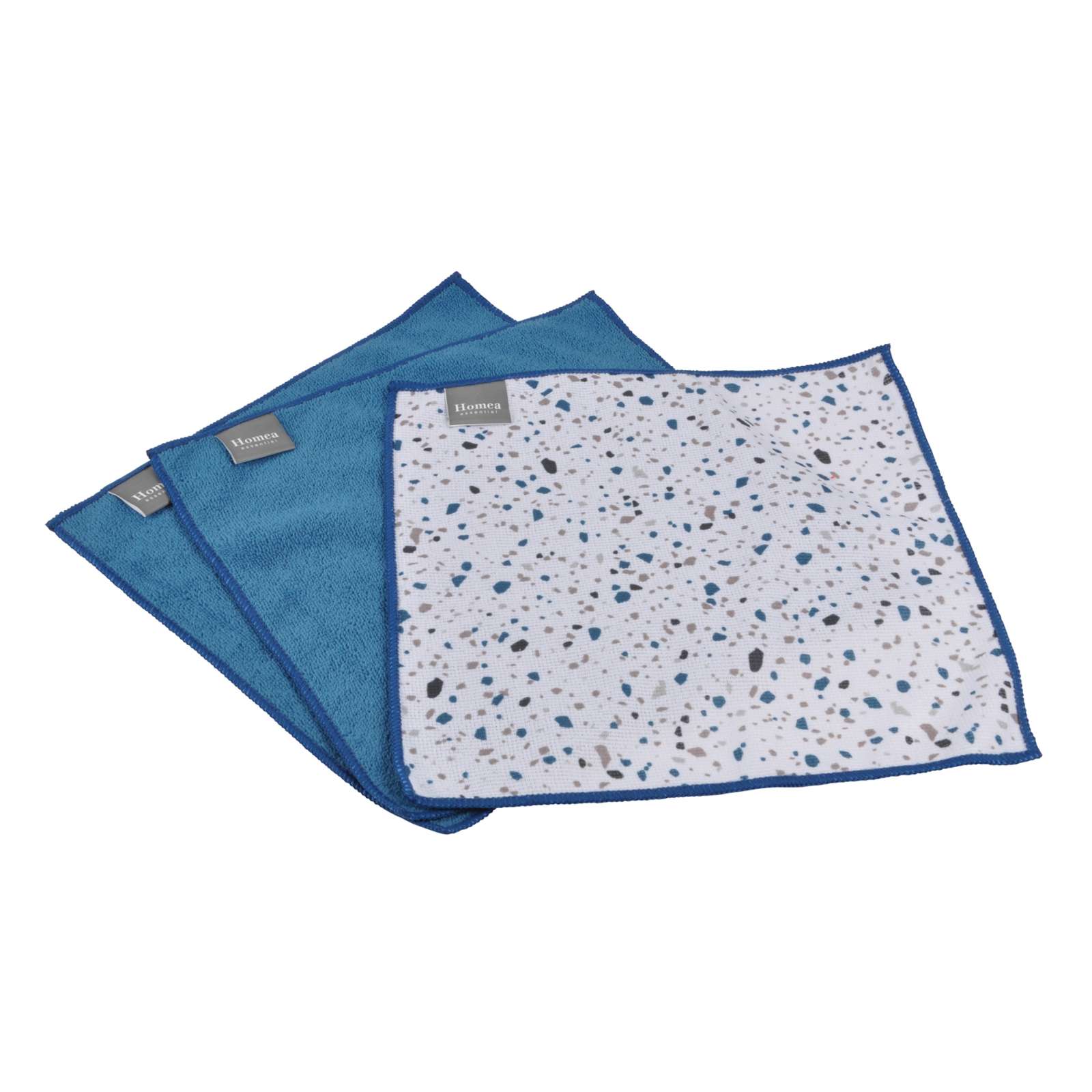 MEN193 Σετ 3 τμχ πανάκι microfiber Σχ. Terrazo 30x30cm (τιμή συσκευασίας των 6 σετ)