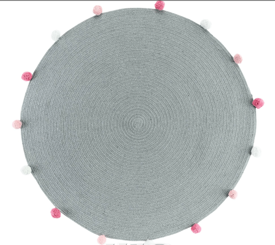 Screenshot_20 Χαλάκι στρόγγυλο με περιμετρικά pon-pon Σχ.Candy 90cm poly/cotton