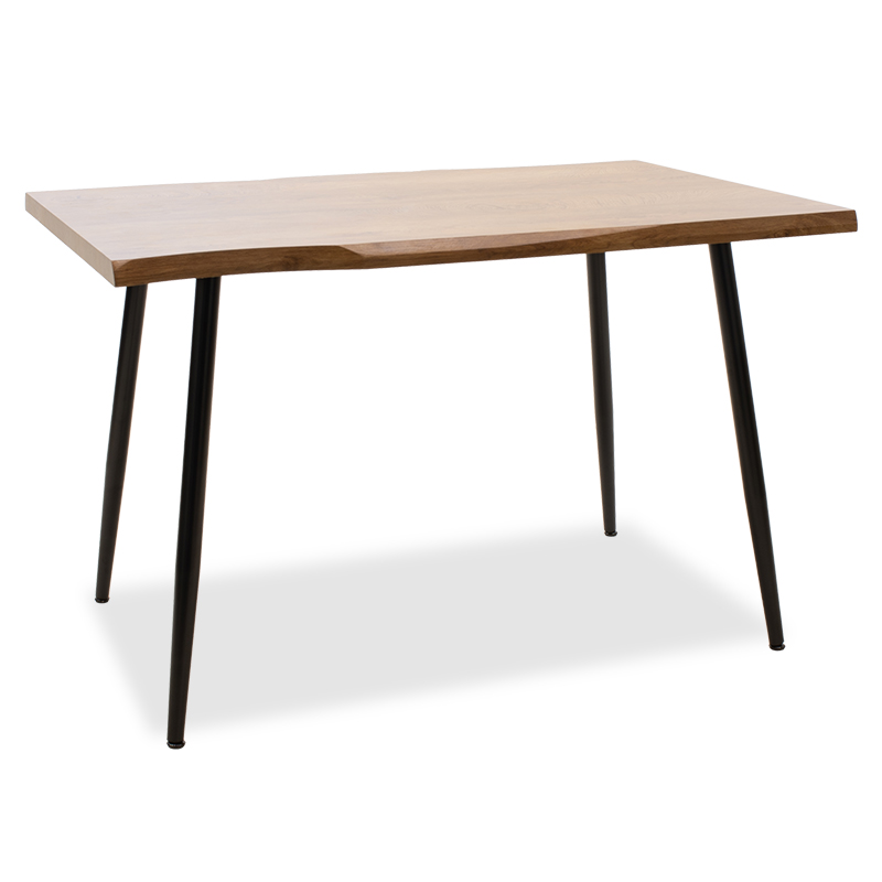 101-000024 Τραπέζι Neve MDF καρυδί-πόδι μεταλλικό μαύρο 120x80x75εκ