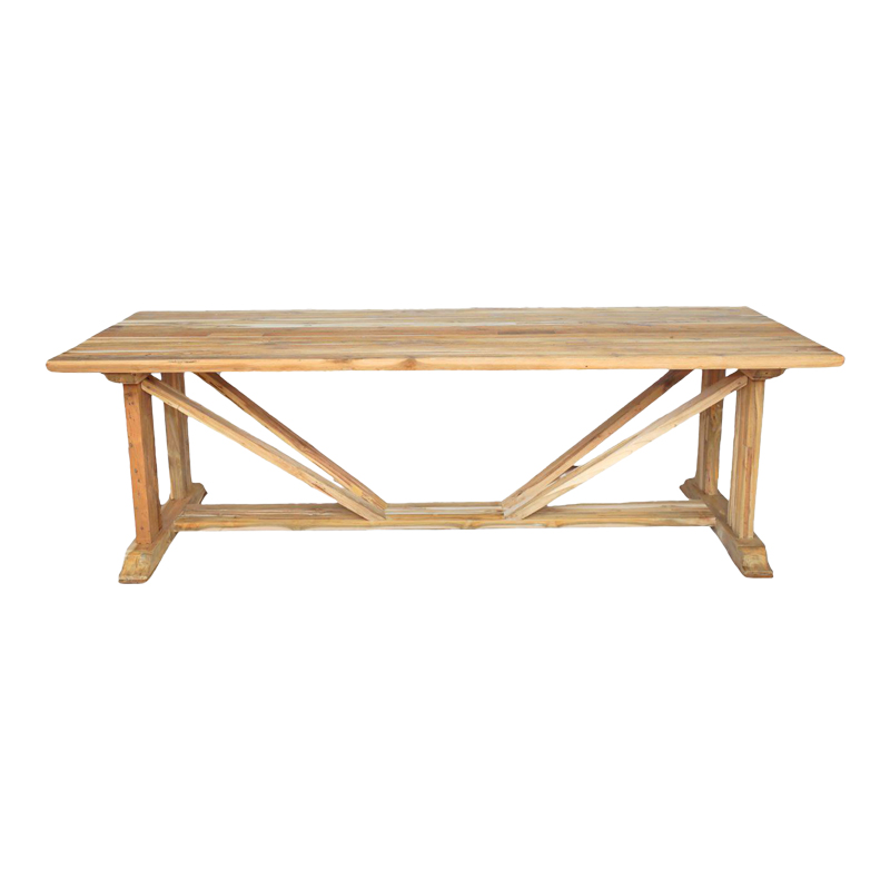 338-000002 Τραπέζι Smarious teak ξύλο σε φυσική απόχρωση 250x100x78εκ