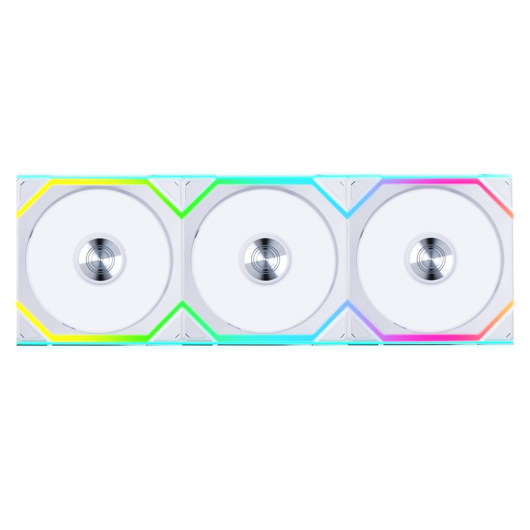 8787三个-Large Lian Li UNIFAN SL Wireless 120 -3PCS White (Triple pack include Controller) - Case Fan