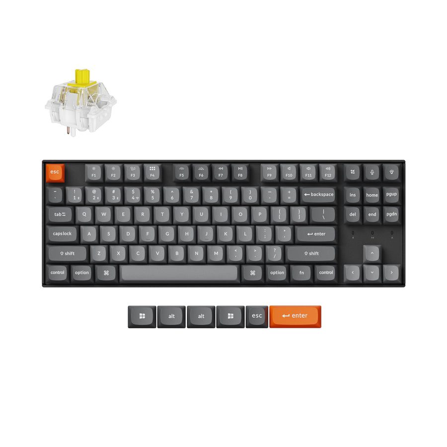 Keychron-K8-Max-QMK-Wireless-Cus3 Keychron K8 Max (K8M-B4) QMK Wireless Mechanical Keyboard Banana Switch RGB 80% US Layout