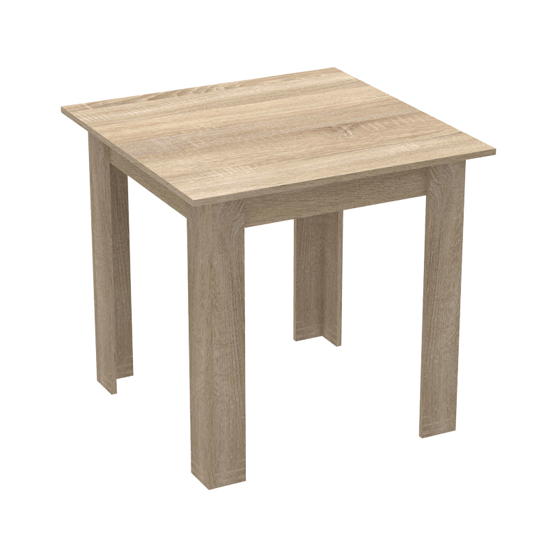 361-000006 Τραπέζι Manka I μελαμίνη σε sonoma απόχρωση 80x80x77εκ