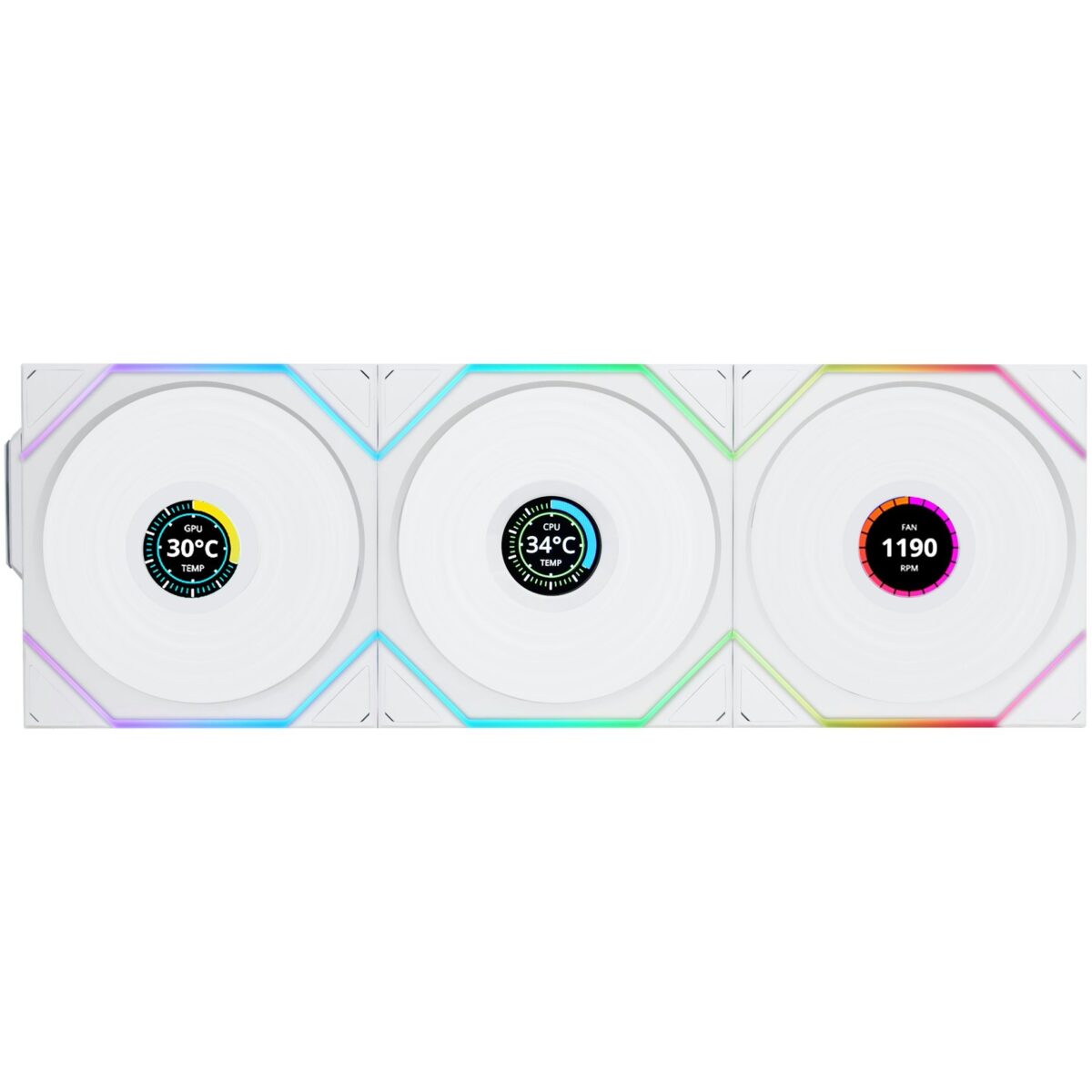acc3b23229d50ef7ba06ea89c2a71b3f Lian Li UNI FAN TL-LCD Wireless 120 White (3pcs & controller) Case Fan