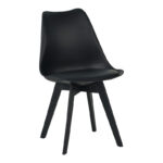 Καρέκλα Gaston I PP-PU σε μαύρη απόχρωση 53.5x48.5x81
