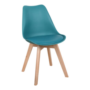 Καρέκλα Gaston PP-PU μπλε απόχρωση- φυσικό πόδι 58x47x85εκ