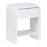 Κομοδίνο Zeplen MDF σε λευκή απόχρωση 40x30x53εκ