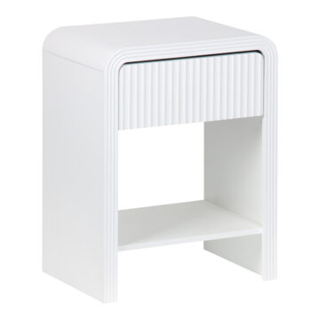 Κομοδίνο Zeplen MDF σε λευκή απόχρωση 40x30x53εκ