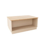 Τραπέζι Monik σε oak-ανοιχτό γκρι απόχρωση 90x56x40εκ