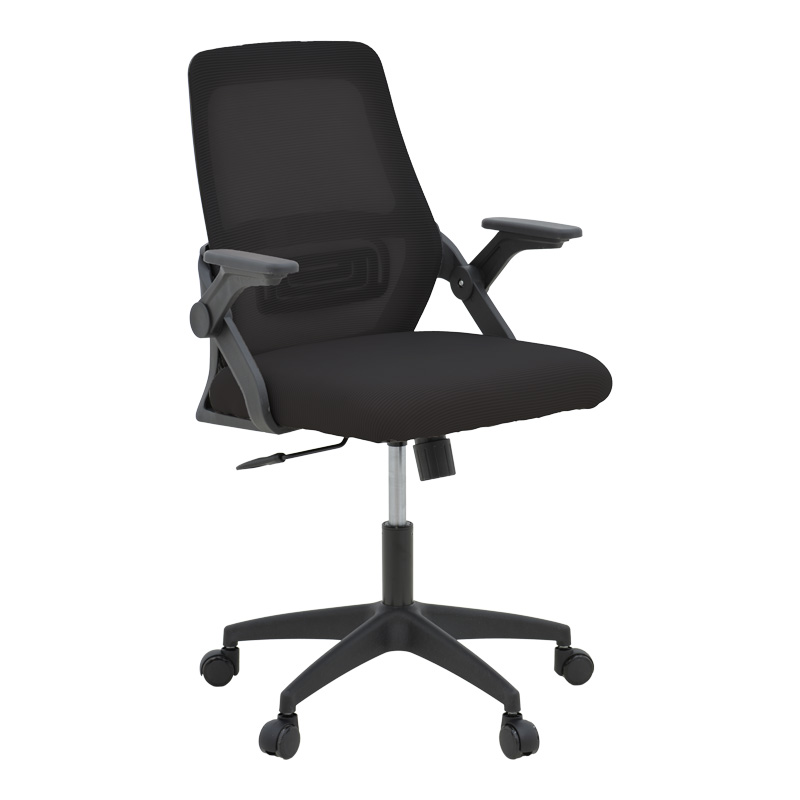 069-000092 Καρέκλα γραφείου Reji mesh ύφασμα μαύρο 58x60x89-99εκ