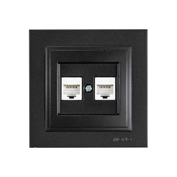 74d822657942469ca008689e49b20850 ΠΡΙΖΑ DATA CAT 6 RJ 45 ΔΙΠΛΗ ΜΑΥΡΟ