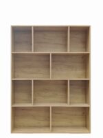 Βιβλιοθήκη Evergin mdf σε oak απόχρωση 100x30x135εκ