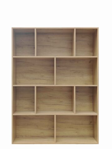Βιβλιοθήκη Evergin mdf σε oak απόχρωση 100x30x135εκ