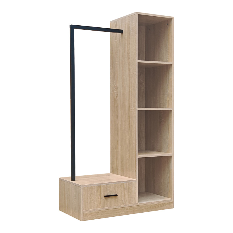 072-000156 Έπιπλο εισόδου Erdeco mdf σε φυσική απόχρωση 80x40x150εκ