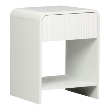 Κομοδίνο Zeplen MDF σε λευκή απόχρωση 40x40x53εκ