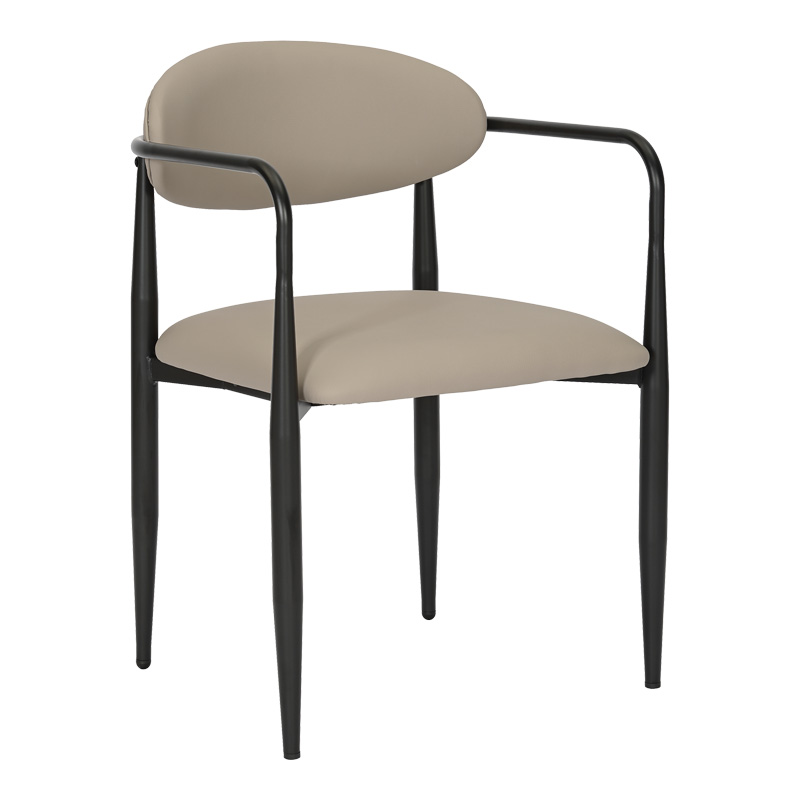 350-000026 Πολυθρόνα Kalone pu σε γκρι-μπεζ απόχρωση 56x55x78εκ
