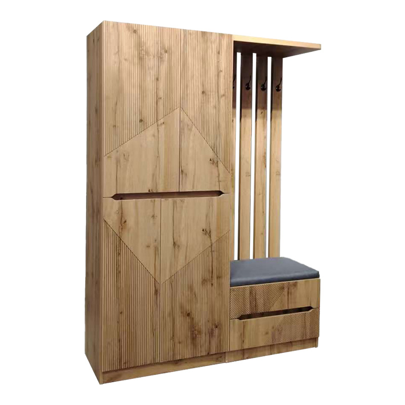 049-000114 Έπιπλο εισόδου Zomie σε oak απόχρωση 131x41.5x180.4εκ