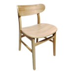 Καρέκλα Lumnia rubberwood σε φυσική απόχρωση 46x50x76εκ
