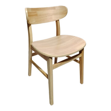 Καρέκλα Lumnia rubberwood σε φυσική απόχρωση 46x50x76εκ