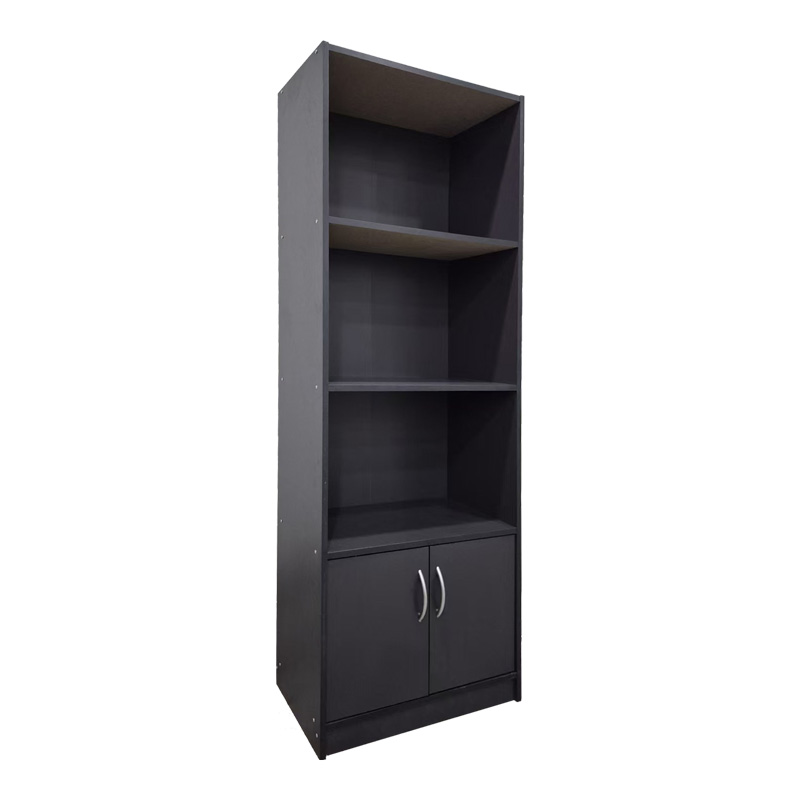 383-000005 Βιβλιοθήκη Tekaro σε ανθρακί απόχρωση 60x29x166εκ