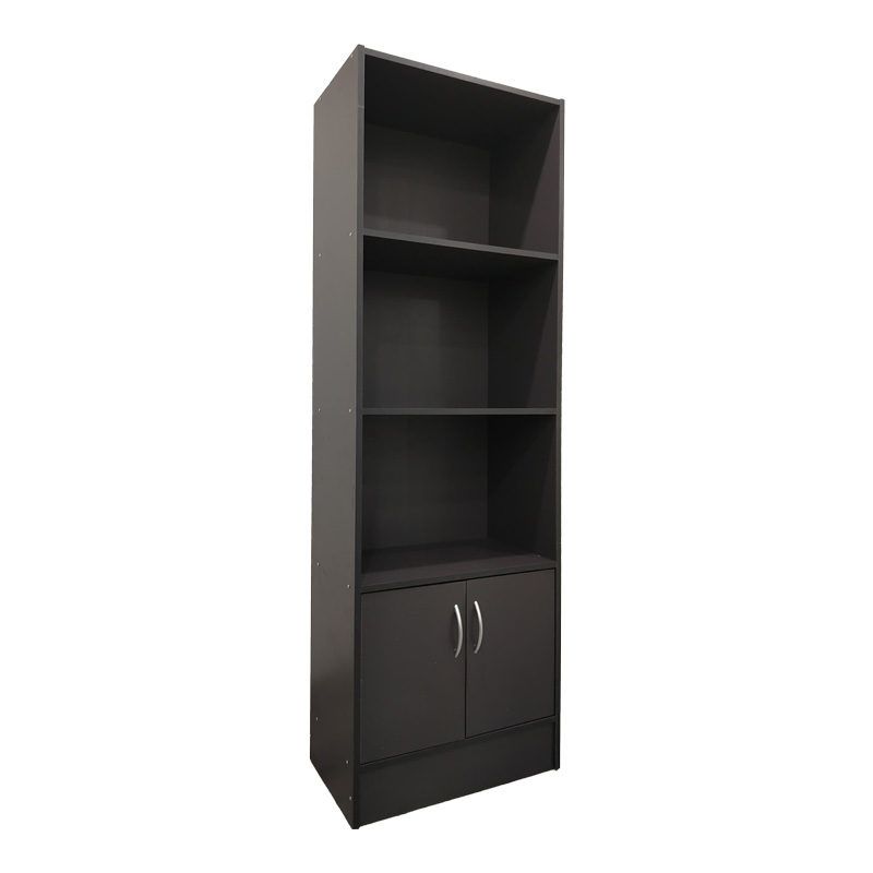 383-000008 Βιβλιοθήκη Tekaro I σε ανθρακί απόχρωση 57x33x180εκ