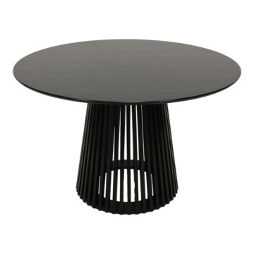 Τραπέζι Domonic mdf σε μαύρη απόχρωση Φ120x75εκ
