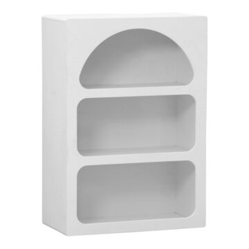 Βιβλιοθήκη-ραφιέρα Emersi mdf σε λευκή απόχρωση 70x35x100εκ