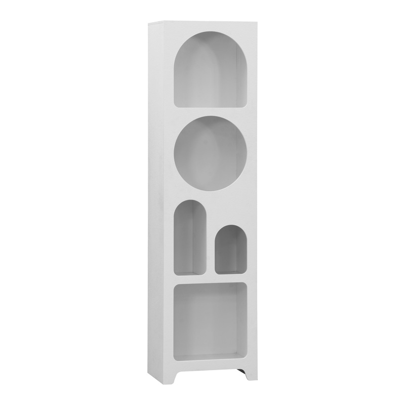260-000041 Βιβλιοθήκη Emersi mdf σε λευκή απόχρωση 48x35x180εκ