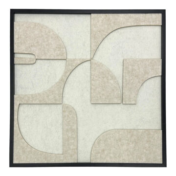 Πίνακας με πλαίσιο Jeire Inart λευκό 62x2.5x62εκ
