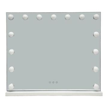 Καθρέπτης Led Hollywood Inart μέταλλο λευκό 60x12x52.3εκ
