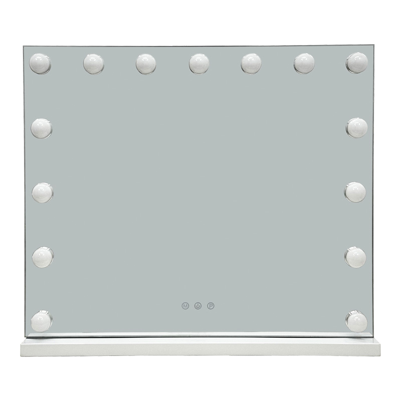 298-000050 Καθρέπτης Led Hollywood Inart μέταλλο λευκό 60x12x52.3εκ