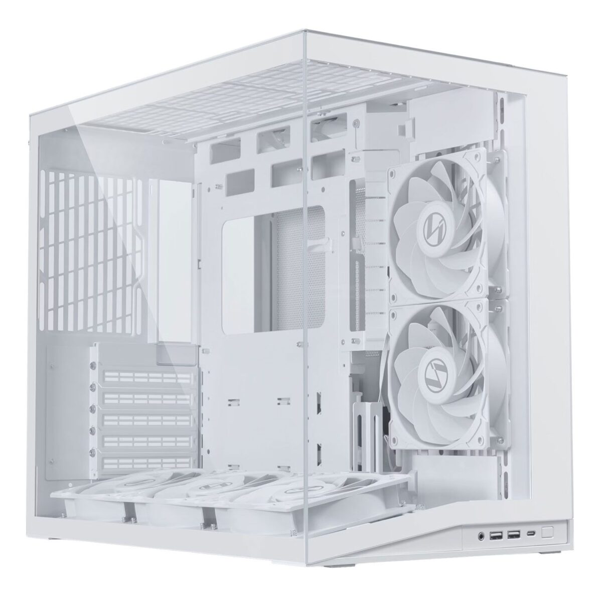 4900863 Lian Li O11D Mini V2 FLOW WHITE - ATX PC GAMING CASE - 5x FANS - IMPROVED AIRFLOW - GPU SUPPORT BRAC