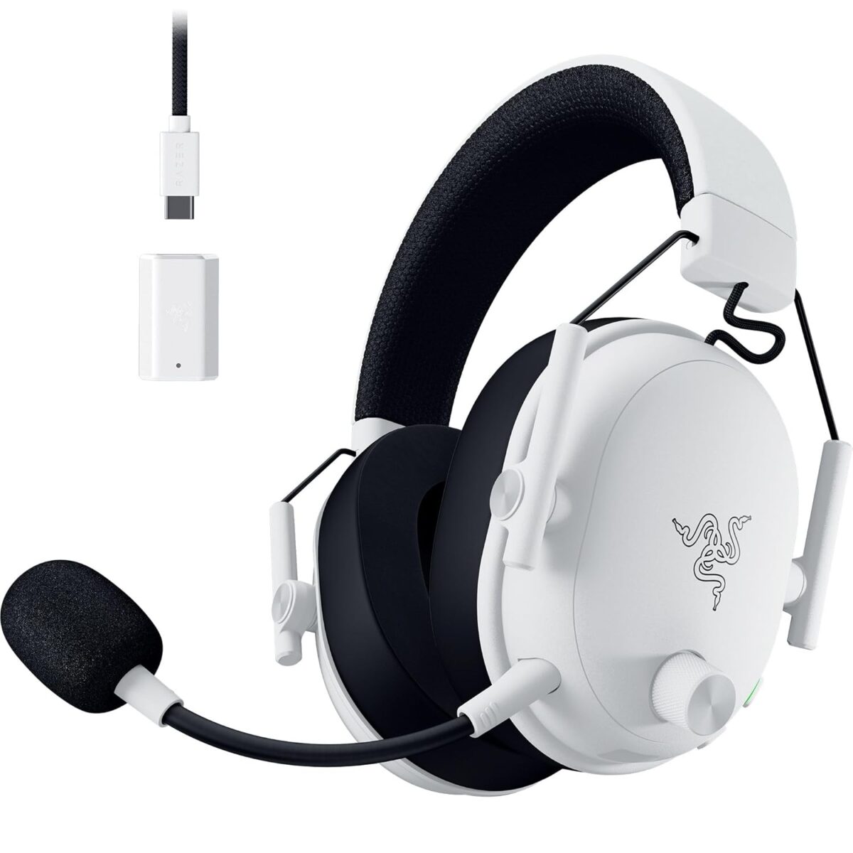 71EanXQwuL._SL1500_ Razer BLACKSHARK V3 White - Wireless Gaming Headset - 70h Battery - 2.4GHz/BT/USB - PC/PS5/Switch