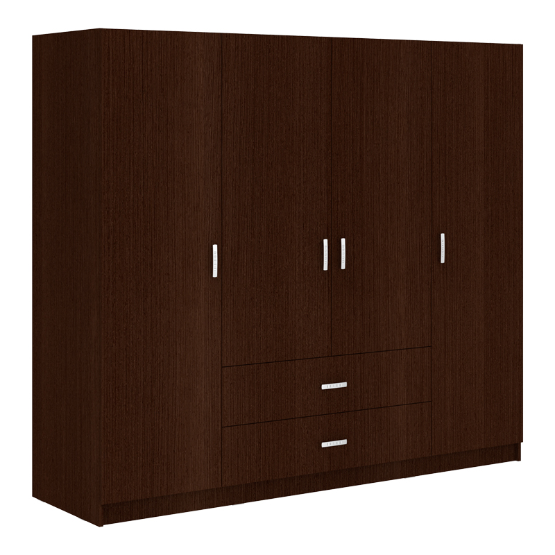 361-000113 Ντουλάπα τετράφυλλη Royal με συρτάρια wenge 200x58x177εκ
